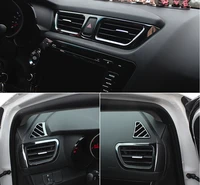 5pcsset car styling stainless steel car air vent cover trim decoration frame fit for kia rio k2 2011 2015car accessories