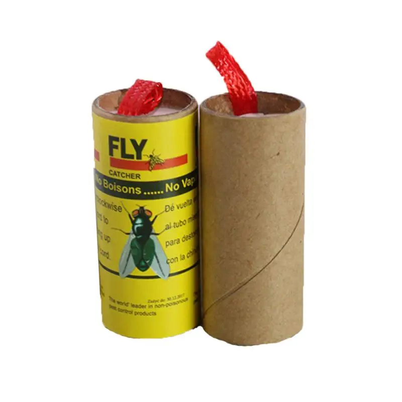 4 рулона липкой летучей бумаги устраняющие мухи насекомые домашний сад ловушка