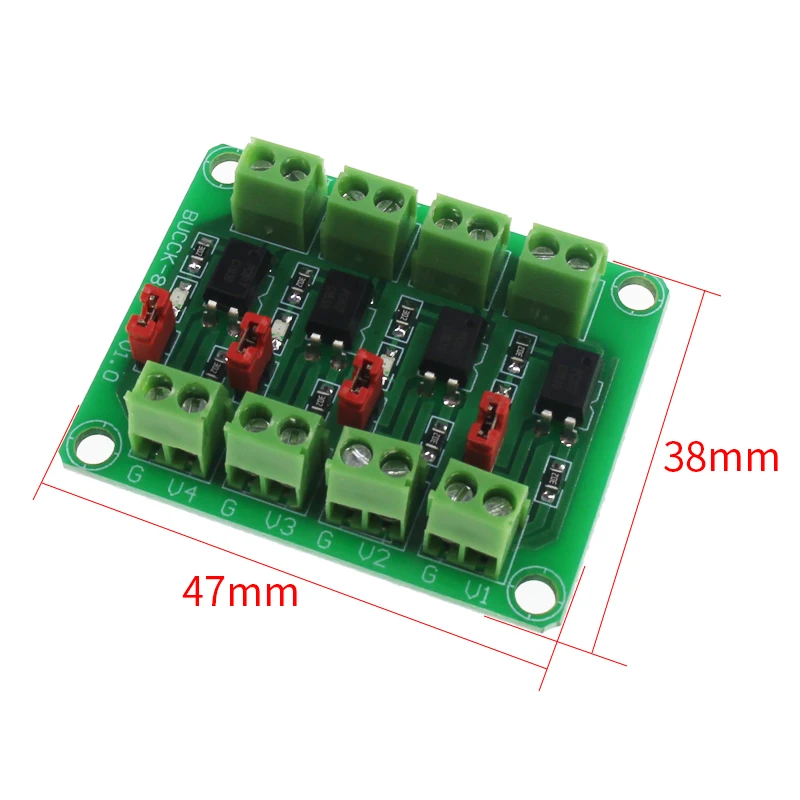 PC817 4 канальная оптопара изоляционная плата преобразователь напряжения модуль