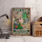 Металлический знак Eeypy для садоводства, только девушка, которая любит суккуленты, любит растение, растение суккулентов