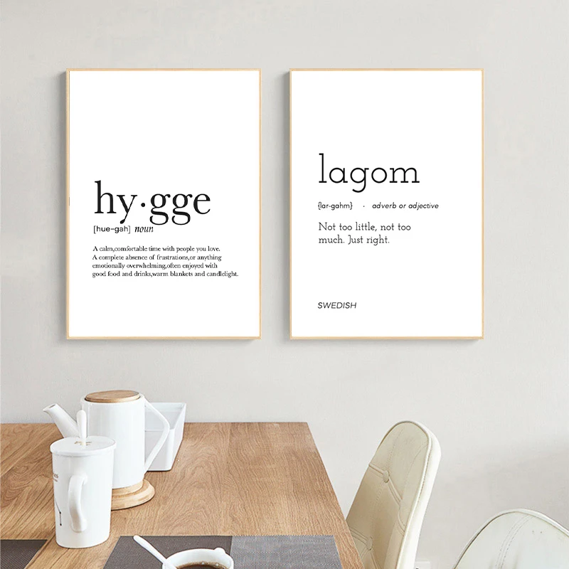 Романтический словарик художественный принт Hygge определение минималистичный плакат для дома, бара, салона, ресторана, настенное искусство Hygge Декор