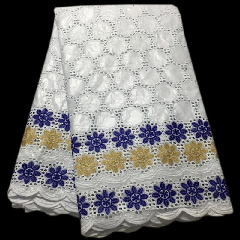 

Bazin Riche Lace satin fabric hollowed out design embroidered double-colors flowers with stones PB68 women dresses Lace Fabric