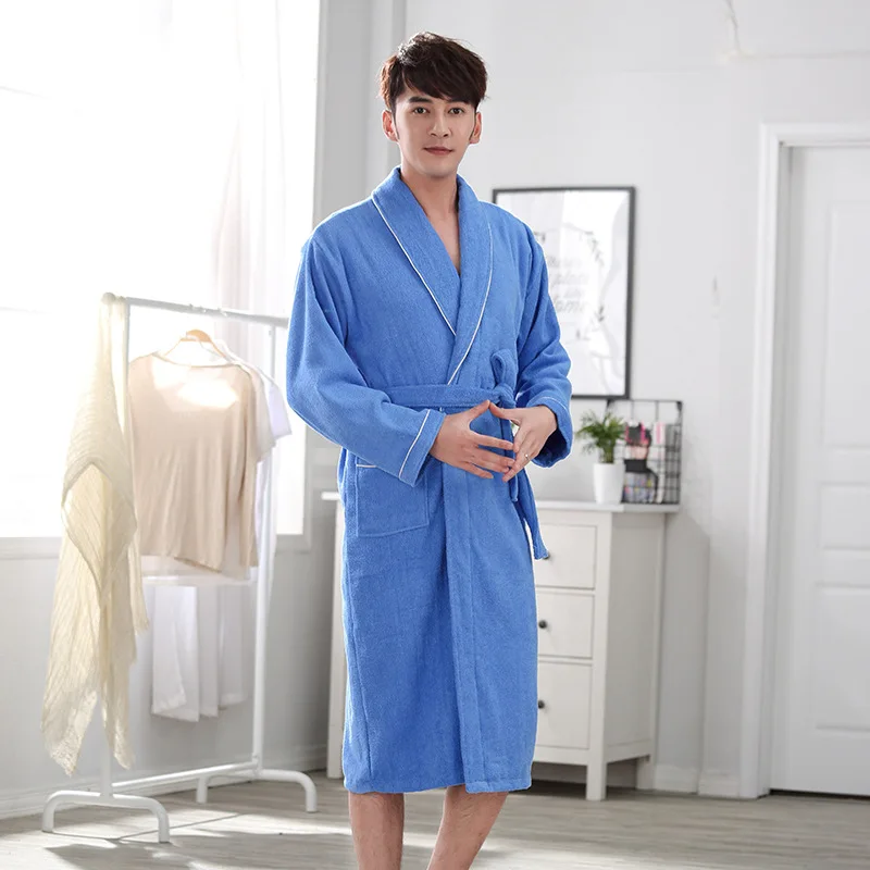 Зимний банный халат сплошной цвет большой размер домашний для женщин зимнее