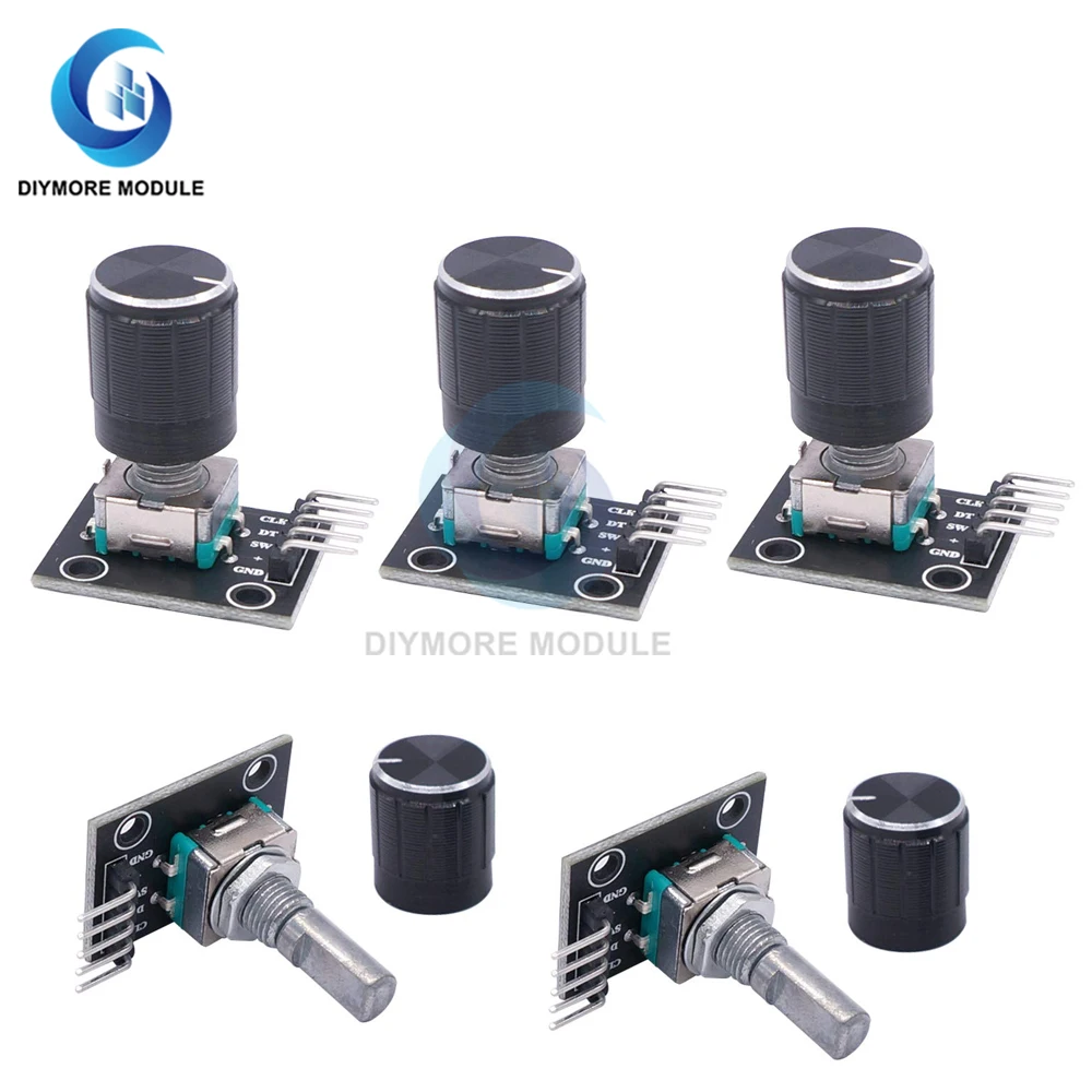 

5PCS Rotary Encoder Module KY-040with 15x16.5 mm Potentiometer Rotary Knob Cap for Arduino