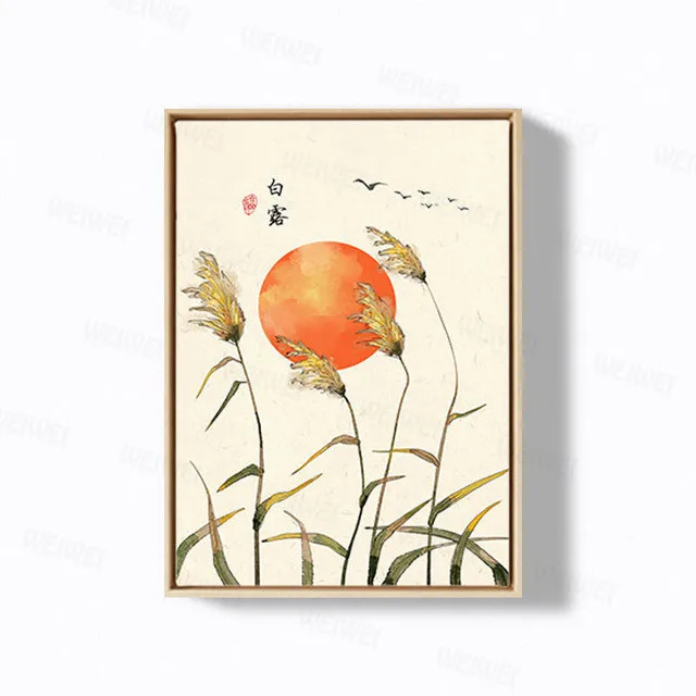 Традиционная китайская культура 24 солнечных термина красный зонтик-лодка