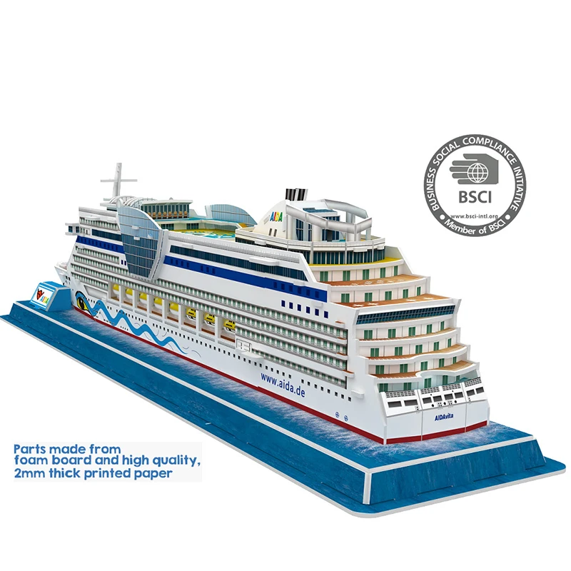 

3D Three-dimensional Luxury Cruise Ship Puzzle Jigsaw Toys Education Paper Building Assembly Model Puzzle Toy for Children