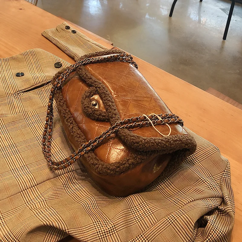 Женская сумка новинка зимы 2019 шерстяная чистая красная маленькая ароматная