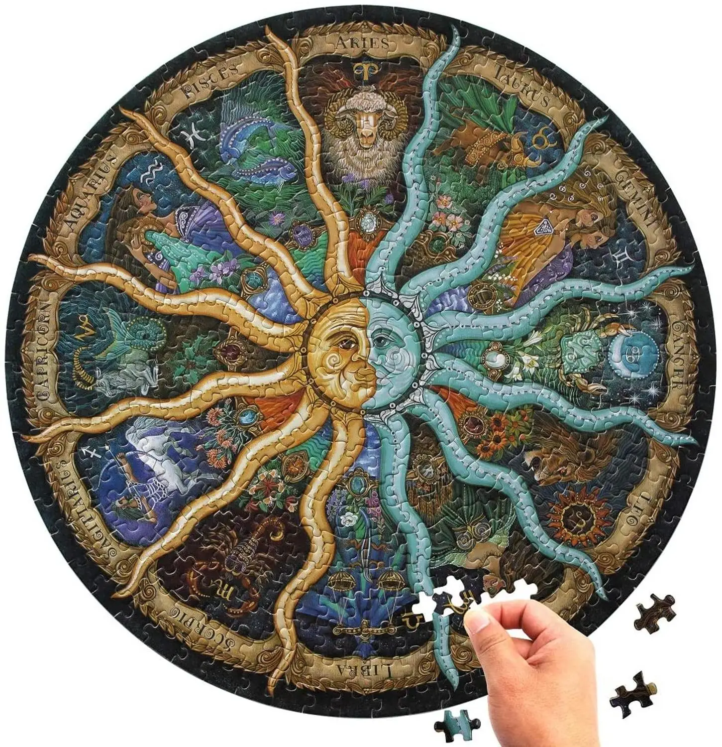 

1000 Pieces Jigsaw Puzzles for Adults Imagination Series- Zodiac Horoscope Puzzle Toys DIY Constellation Puzzles Graduation Gift