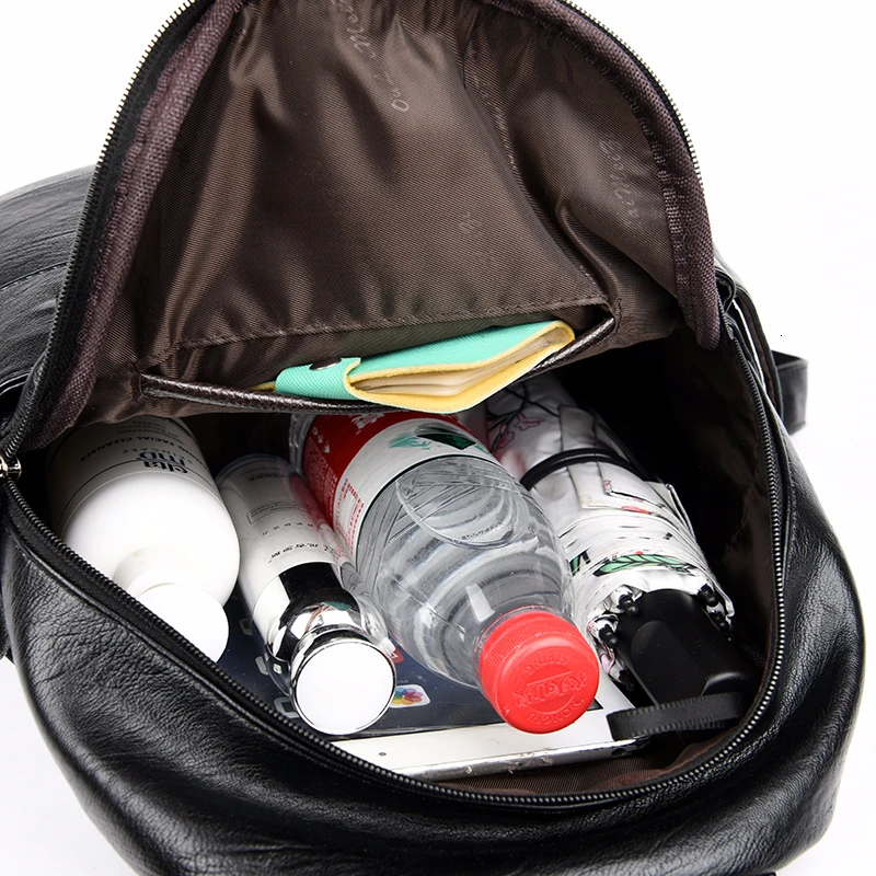 Женский винтажный кожаный рюкзак Sac a Dos женский с большой вместительностью