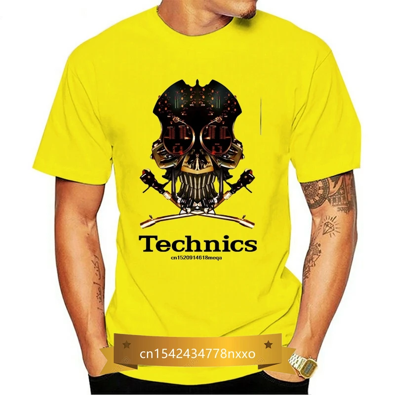 

Technics 1200 DJ Skull DJ T Shirt Vestax Serato Traktor Summer Printed Cotton Tee Shirts