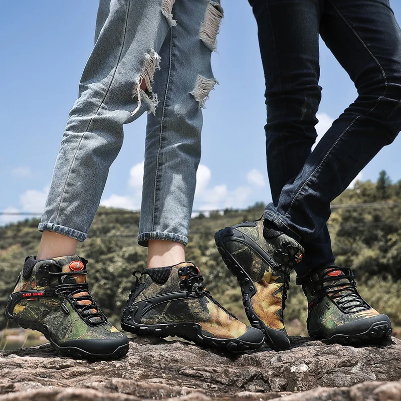 XIANG GUAN/Водонепроницаемая парусиновая обувь для пеших прогулок нескользящая