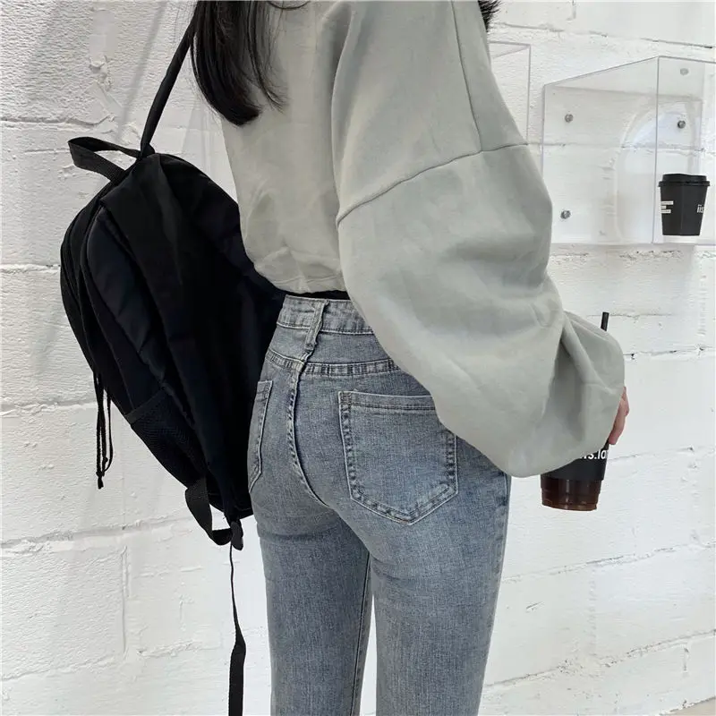 Расклешенные женские джинсы в ретро стиле до щиколотки узкие Hipster подростков