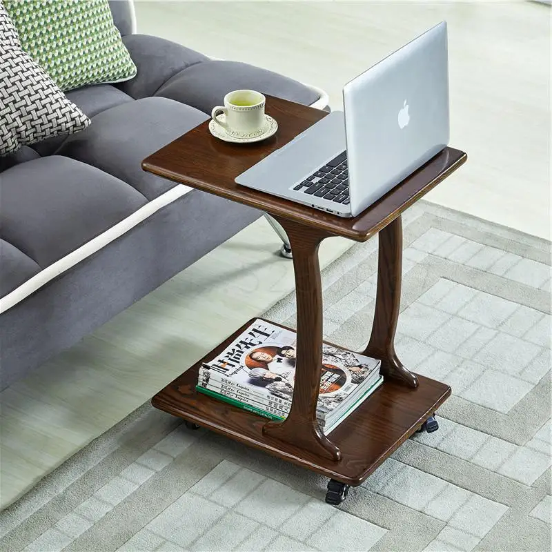 Твердая древесина подвижного малого Чай СТОЛ простой столик в скандинавском