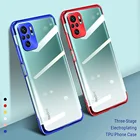 Чехол для Xiaomi Mi 11 Pro Lite Ultra, Redmi Note 10 Pro Max s, прозрачный, с гальваническим покрытием