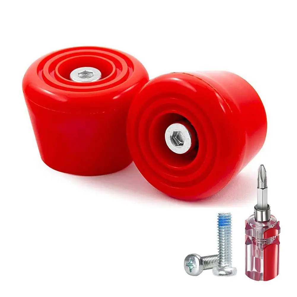 

2pcs Roller Skates Accessories PU Rubber Wheels And Brakes Set Outdoor Roller Skates Ball Bearings Stop Front Brake 4 Wheels
