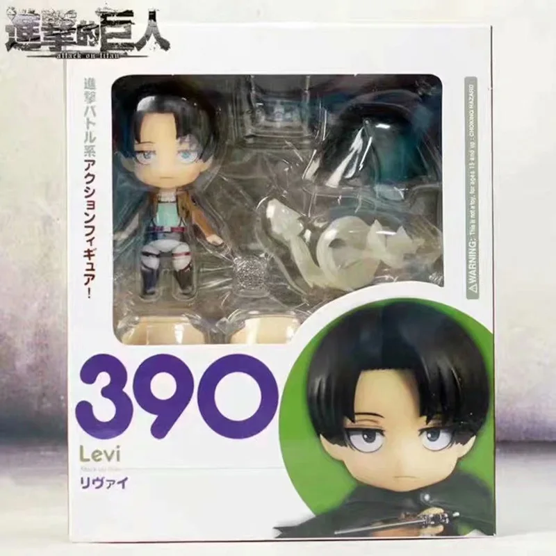 

Attack on Titan Anime Levi Ackerman 390 Q.ver Cute Figures PVC Action Figurine Toys Model figuras