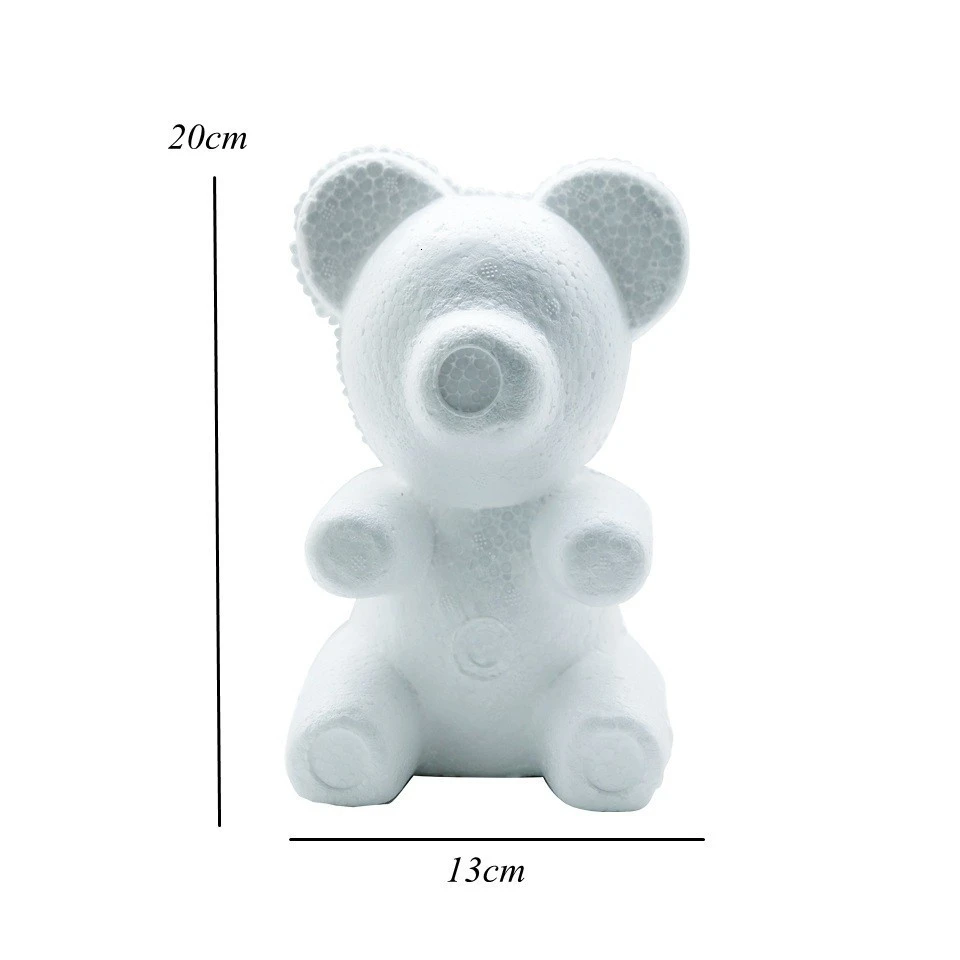13cm bear mold 144 шт разноцветный Искусственный цветок розы из пенопласта для свадьбы, дома, вечерние украшения и свадебные украшения для автомобиля - Цвет: 13cm bear mold