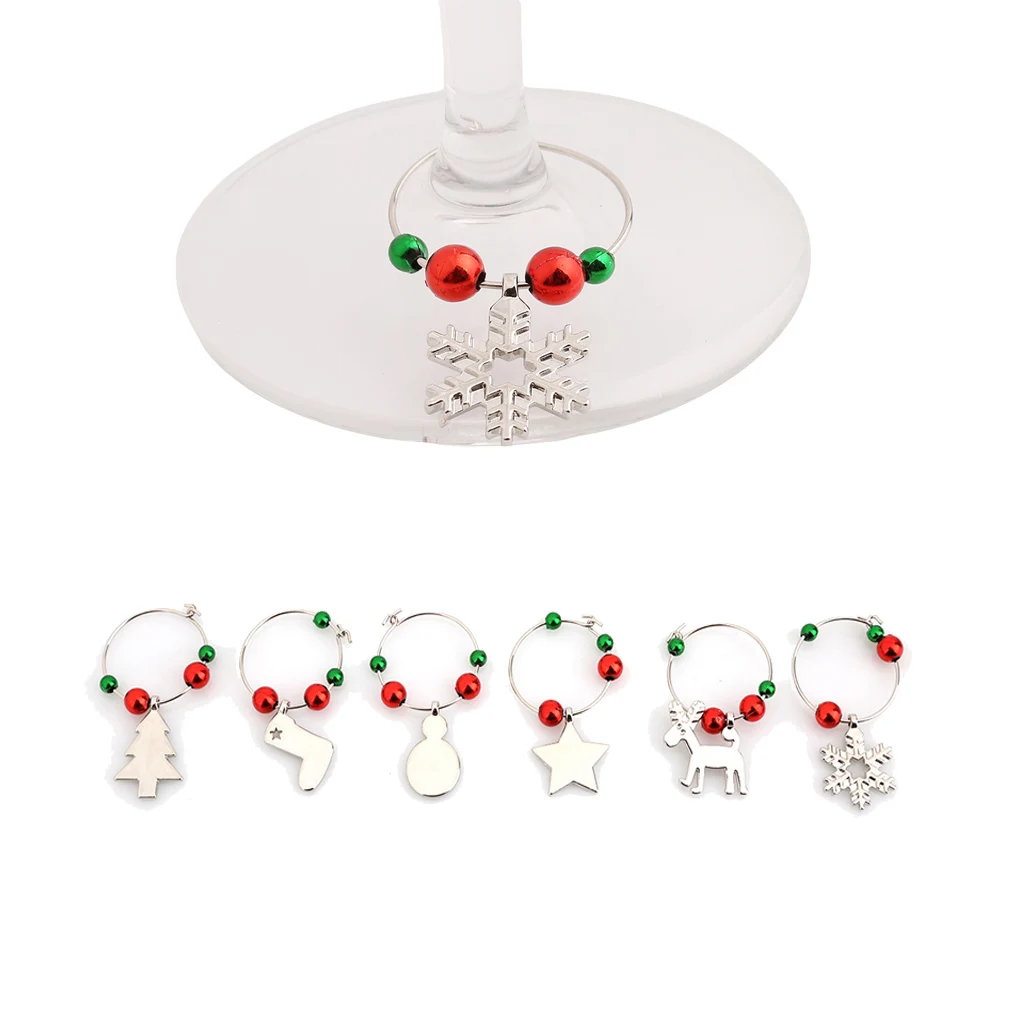 Рождественские украшения для дома бокал вина вечерние 2017 новогодние чашки