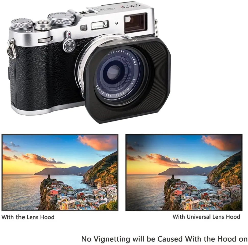 Кольцо-адаптер для Fujifilm X100V X100F X100S X100T X100 X70 металлическая квадратная крышка
