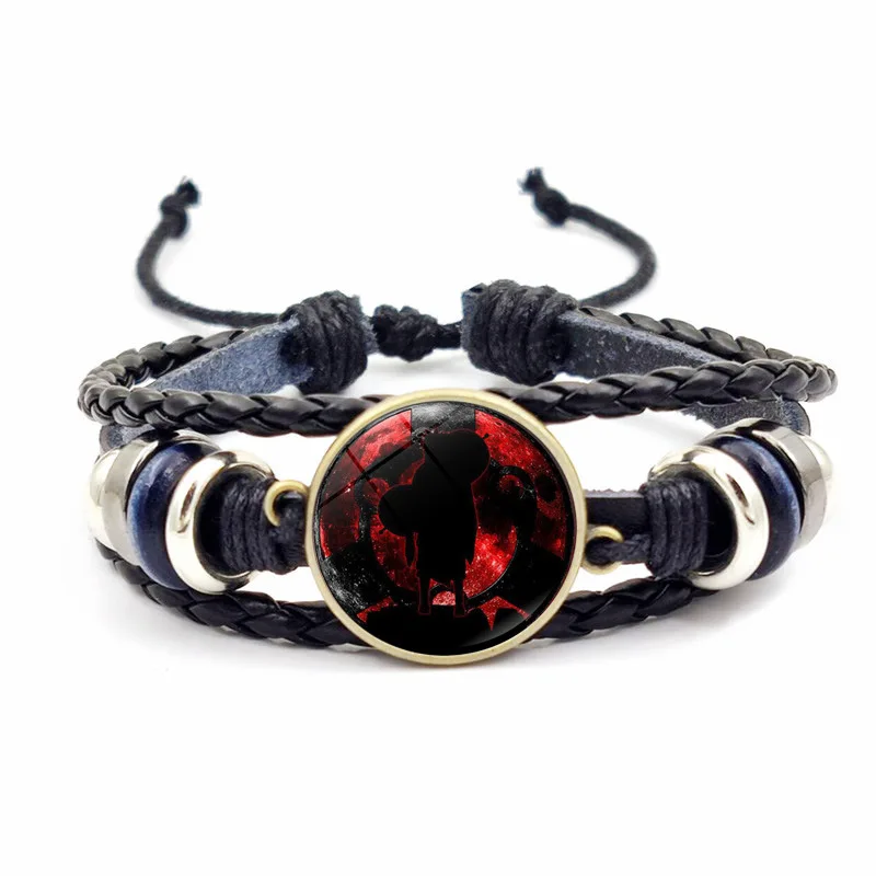 Аниме Наруто Акацуки косплей браслет Uchiha Itachi Sharingan Rinnegan Time Gem кабошон сплав