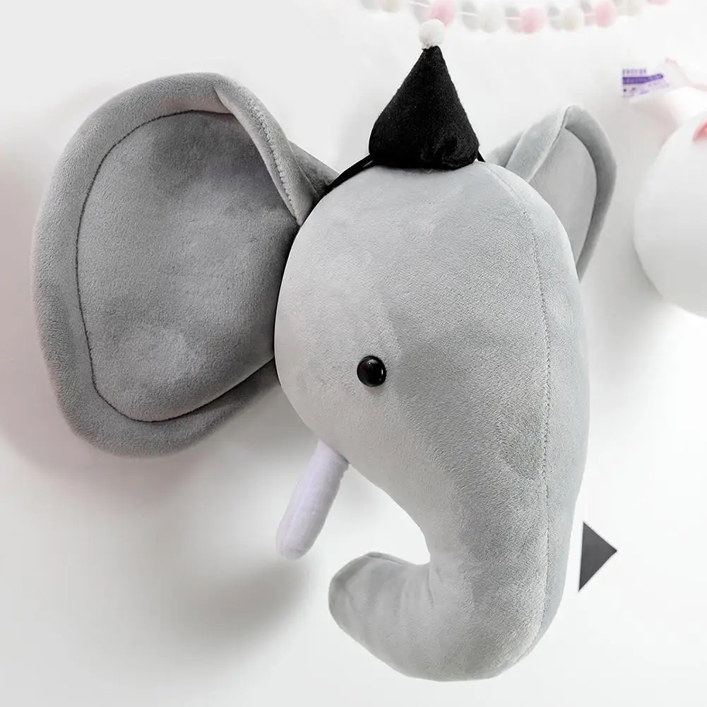 Слон лошадь кролик голова животного настенные подвесные мягкие животные
