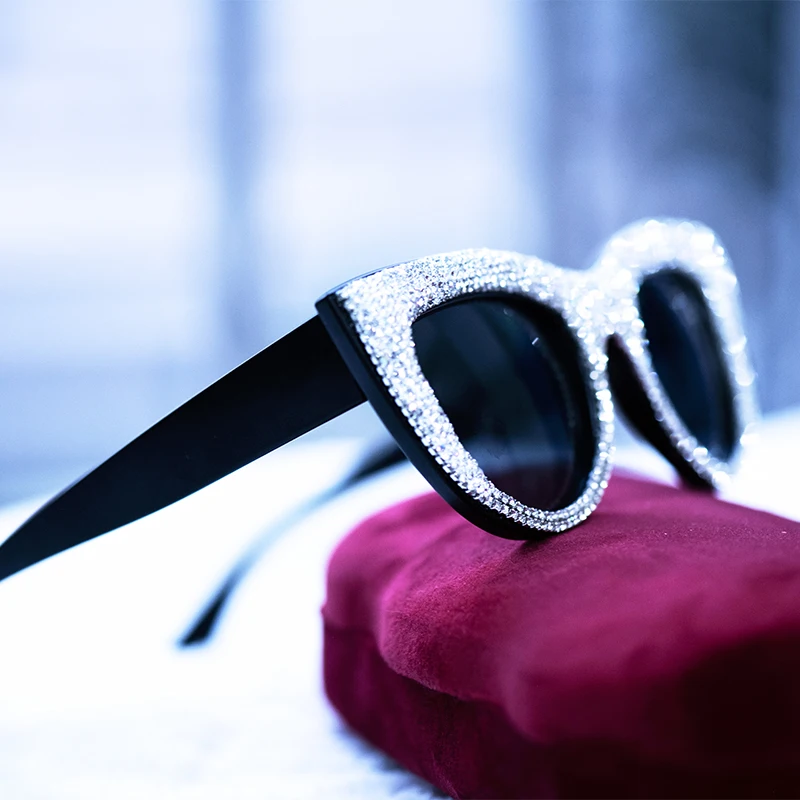 Солнцезащитные очки кошачий глаз с чехлом защита UV400 | Аксессуары для одежды