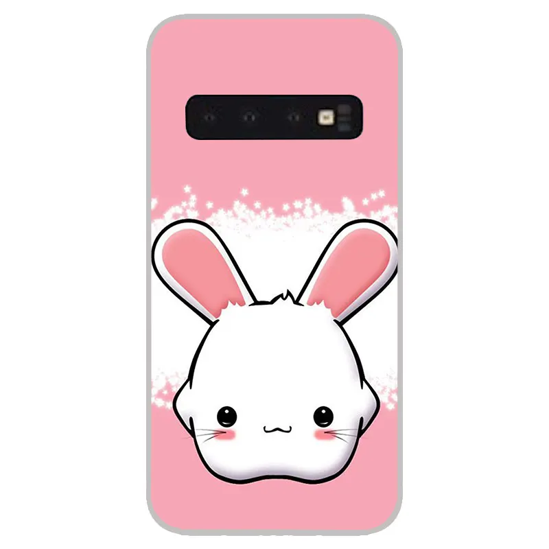 rabbit cartoon Matte Silicone Cases For Samsung Galaxy S8 S9 S10 Plus S10e S6 S7 Edge lite Soft TPU phone back cover |