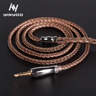 Yinyoo 16-ядерный высокочистый USB-кабель Hi-Fi 2,53,54,4 мм с MMCX2PINQDC TFZ для KZ CCA TRN BLON наушники с медным покрытием