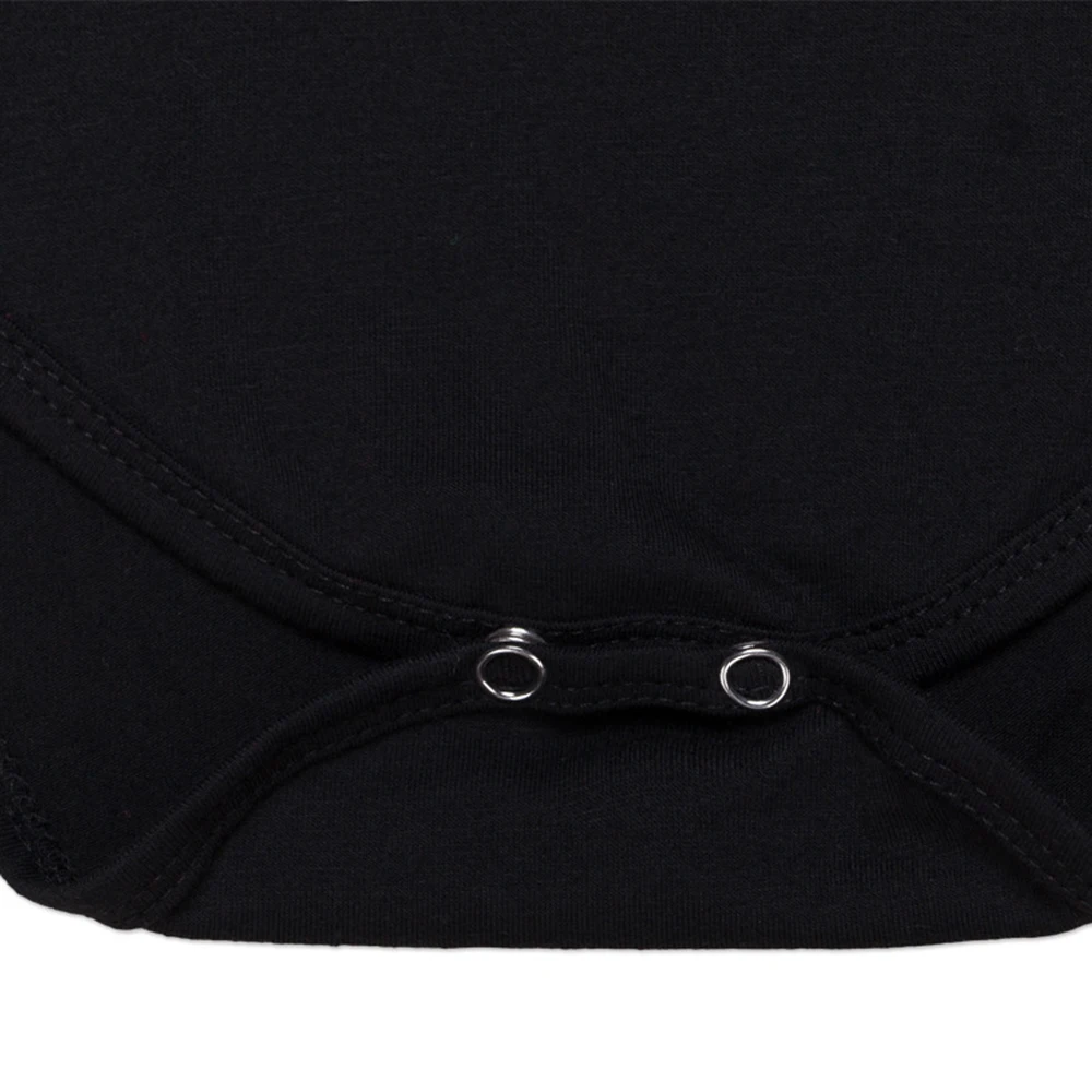 Черное боди для новорожденных девочек Сезон лето-осень Однотонное хлопковое с