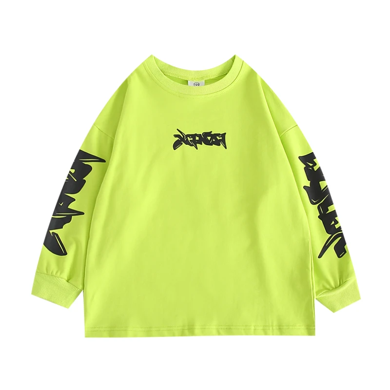

Children'S Jazz Dance Costume Girl Loose Green Hiphop Sets Performance Hip Hop Clothing Boys Ballroom Street Dancewear