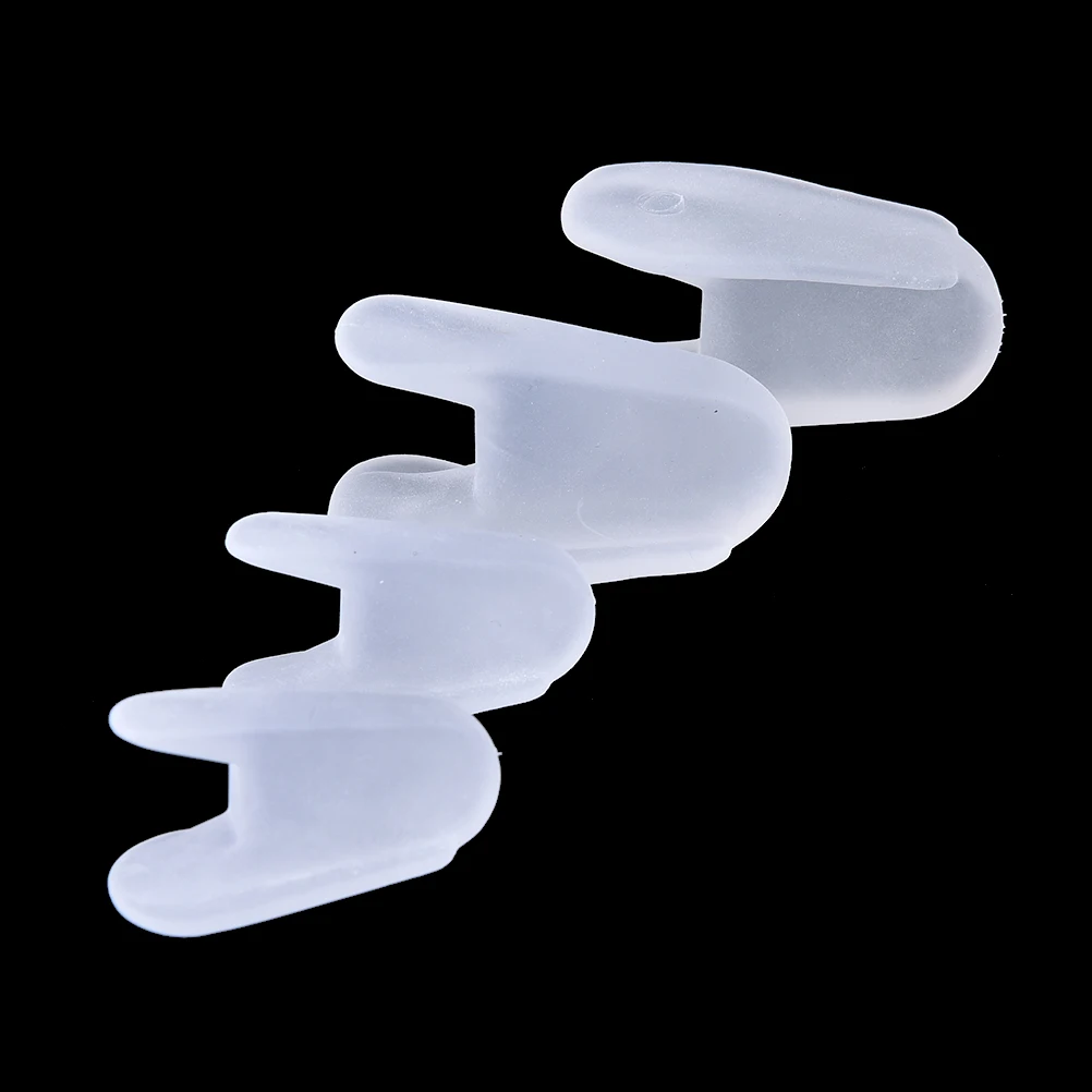 

1 Pair White Gel Silicone Toe Separators Corrector Orthotics Bunion Separators Toe Stretchers Toe Buddy 2 sizes