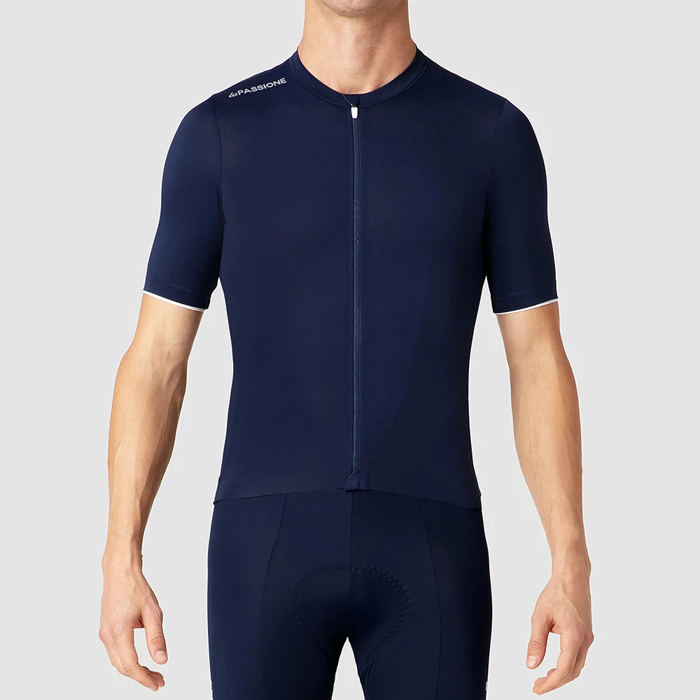 

2021 navy Top Quality ORN Top Quality Short sleeve cycling jersey pro team aero cut with Newest Seamless process road mtb