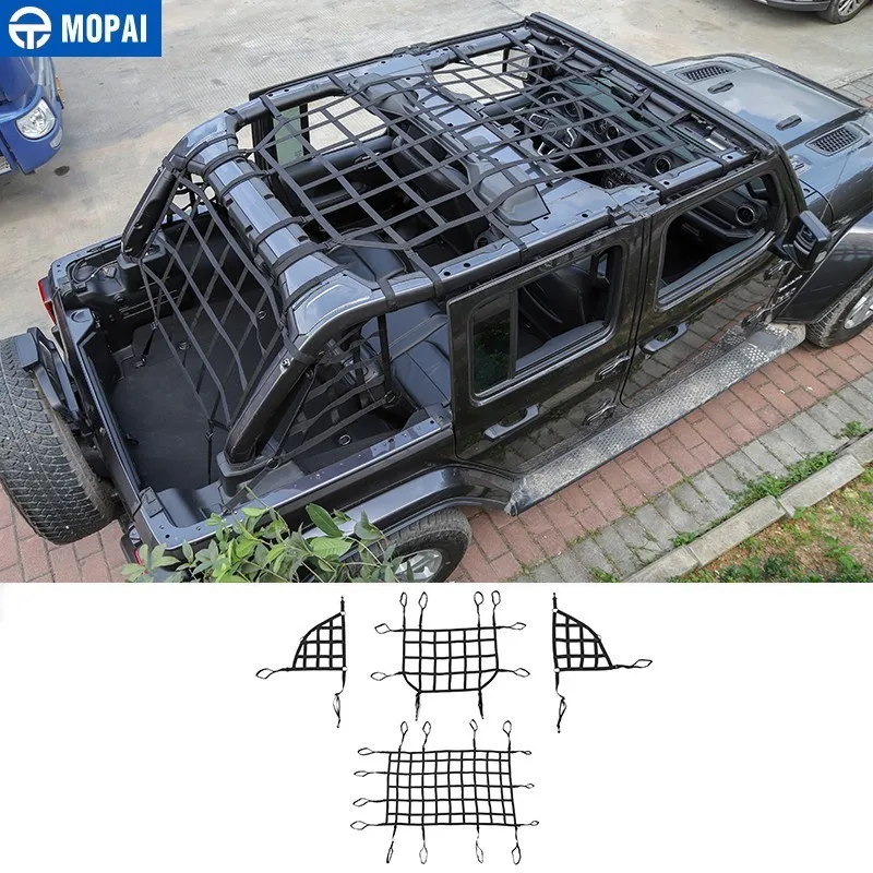 MOPAI автомобильный чехол для Jeep Wrangler JK JL, автомобильный багажник, Багажник на крыше, грузовой Трейл, сетка для хранения для Jeep Wrangler JK JL 2007