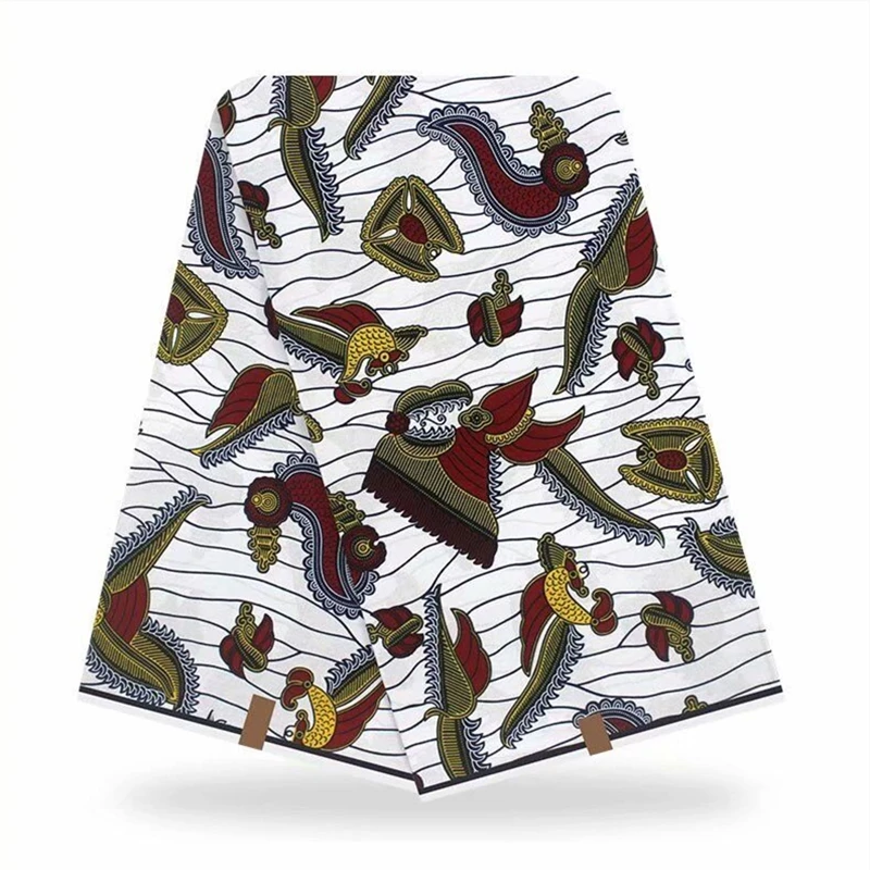 

African Fabric Wax Print Ankara Wax High Quality Pagne Real Wax 100% Cotton 6 Yards African Ankara Dresses Fabric