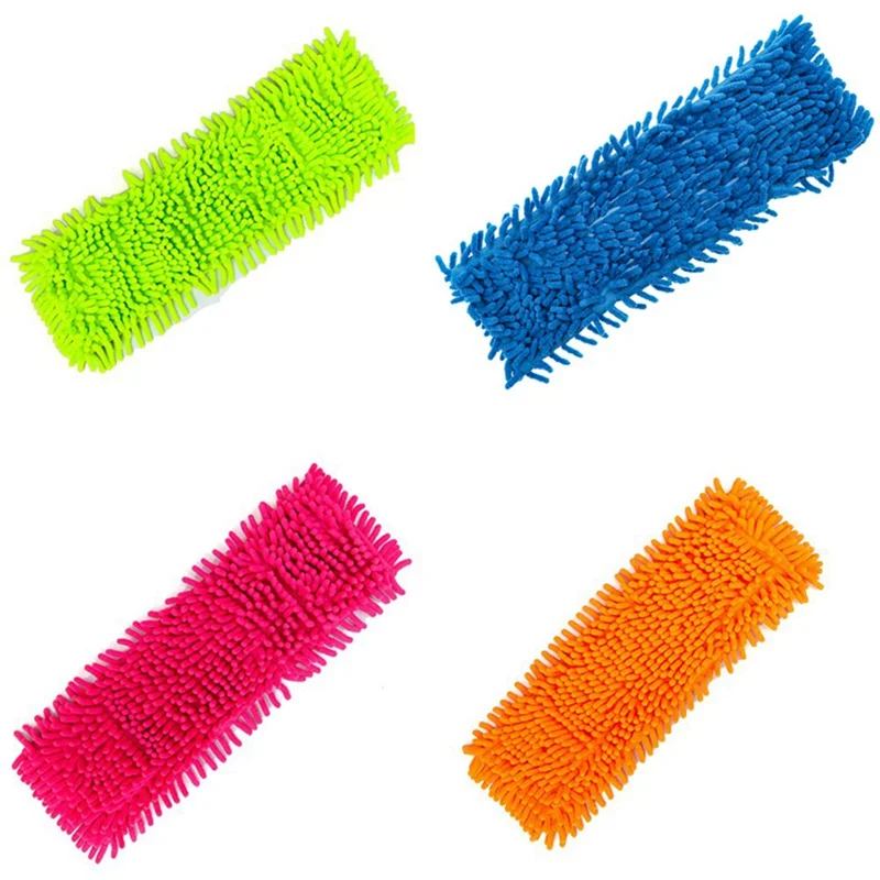 

4 Colors Household Dust Cleaning Reusable Microfiber Pad Pad For Spray Flat Mop Mop Head Floor Cleaning Replacement Cloth