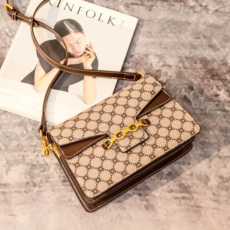 2021 New Fashion Organ Bacchus Bag All-match Leather High Quality Messenger Small Square Bag Purses and Handbags Luxury Designer