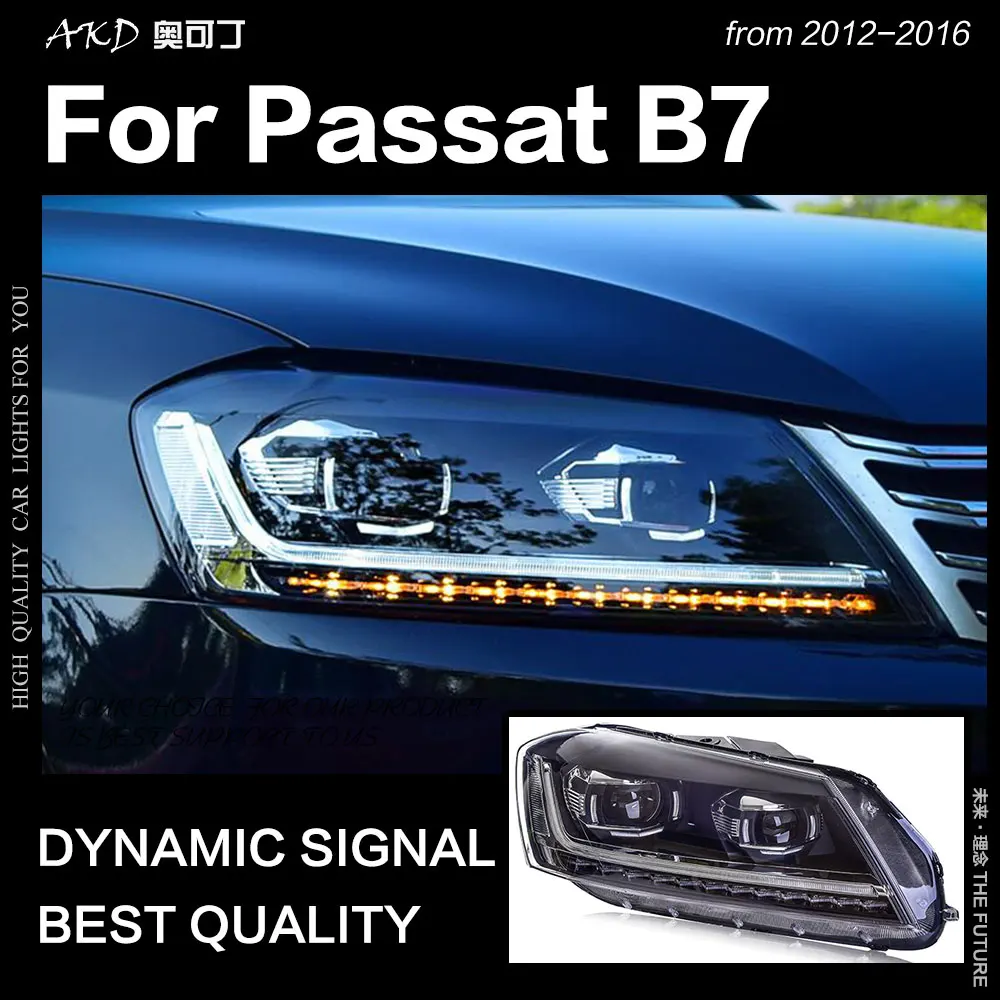 AKD автостайлинг для VW Passat B7 фары 2012 Magotan светодиодный ные DRL Hid ангельские глазки