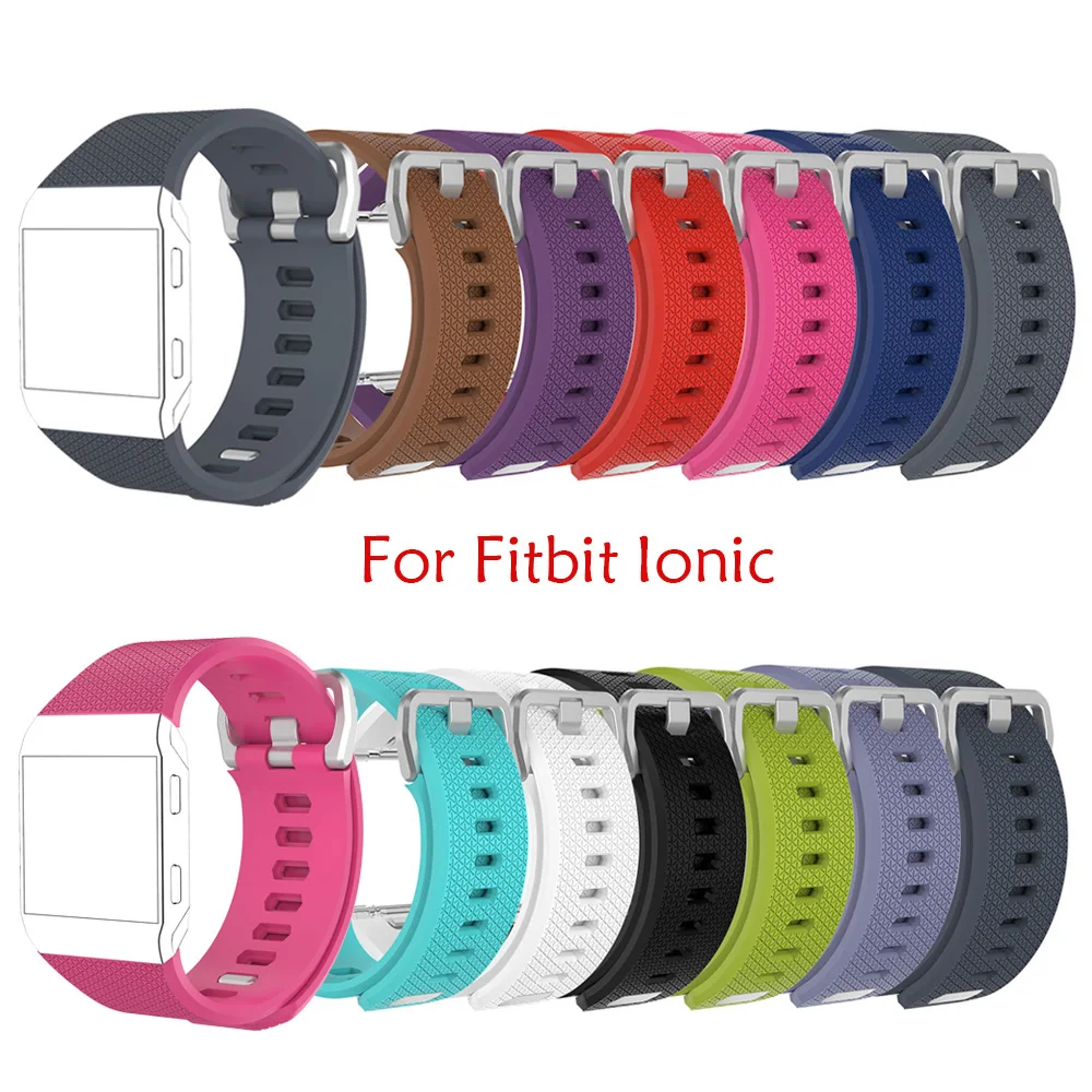 Силиконовый спортивный ремешок для умных часов Fitbit ionic регулируемый сменный