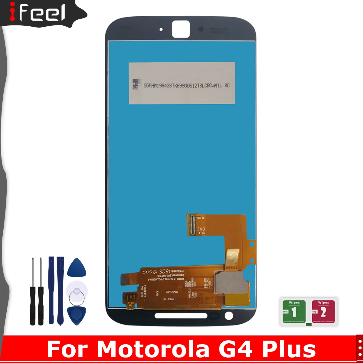 Оригинальный ЖК-дисплей 5 дюйма для Motorola Moto G4 Plus с сенсорным экраном и рамкой MOTO