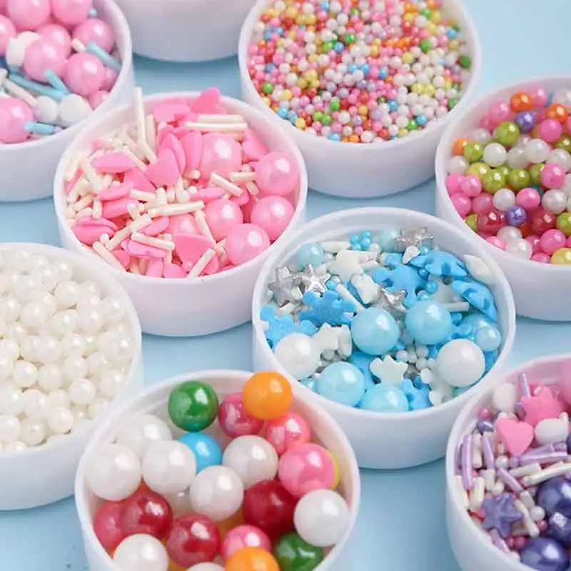 130 г красочный посыпать для украшения торта розовый фиолетовый жемчуг сахар