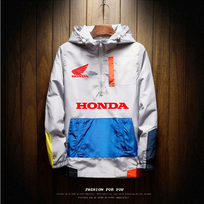 

Куртка осенне-зимняя свободная в стиле хип-хоп, с капюшоном и логотипом Honda Wing, 2021