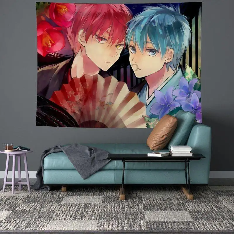 

Anime Cartoon Tapestry Curtain Cloth Dormitory Room Decoration Tapestries Wall Hanging Hippie Boy Living Room Cute Girl Bedroom