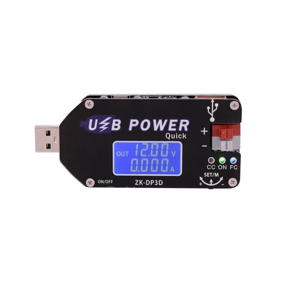 

ZK-DP3D CNC USB TYEPE-C DC Converter CC CV 1-30V 2A 15W модуль питания регулируемый Регулируемый источник питания QC2.0 3,0 AFC
