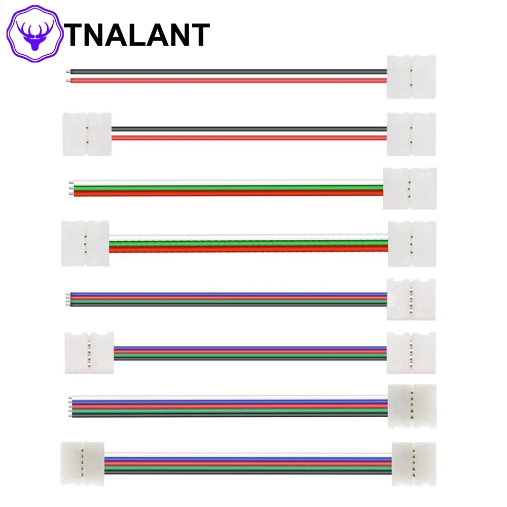 

2/3/4/5Pin LED Strip Connector Double Clip Connector for 8mm 10mm 12mm 3528 WS2811 WS2812 5050 RGB RGBW RGBWW