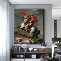 famous poster wall art napoleon crossing the alps canvas painting print inspirational pictures for living room home decoration