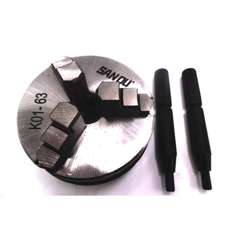 

3 Jaw LATHE Chuck Manual Self-Centering 2.5" K01-63 Mini Chuck K01 63mm M14 Hardened Steel for Wood Lathe