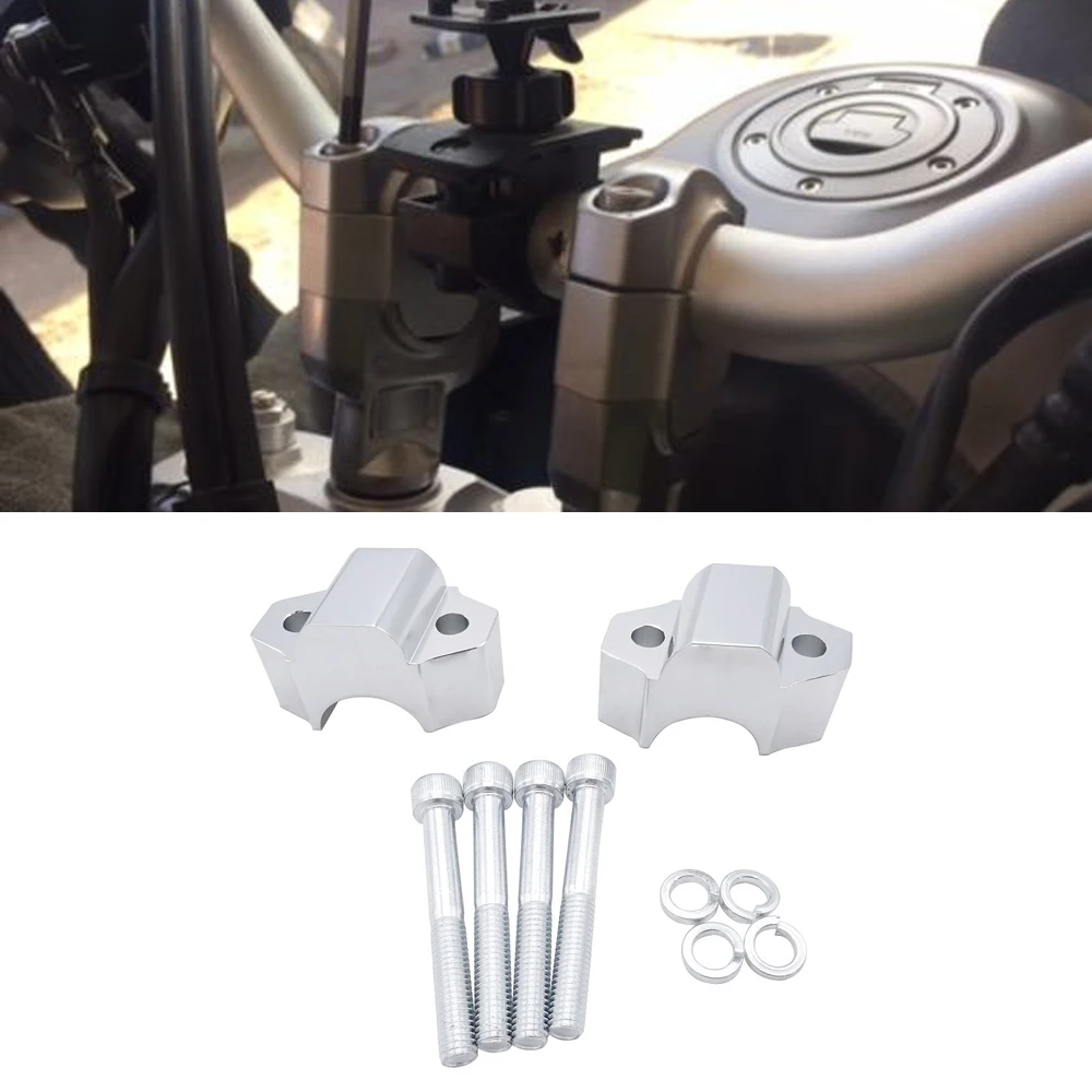 

Motorcycle Accessories Silver Handlebar 25mm Riser Kit For Yamaha 2014-2021 Xt1200z Super Tenere Billet 6061 T-6 Aluminum