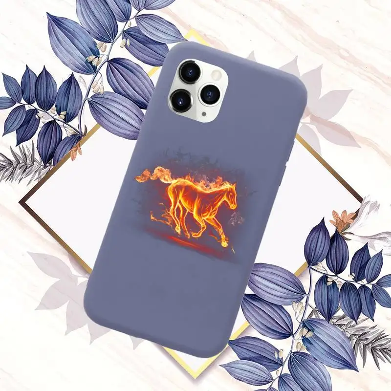 

horse Phone Cases Candy Color for iPhone 11 12 mini pro XS MAX 8 7 6 6S Plus X SE 2020 XR