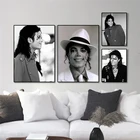 Постеры Майкла Джексона, черно-белая Картина на холсте, высокое качество, Декор, настенные картины, украшение для спальни, комнаты, дома