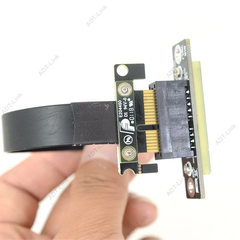 Удлинительный кабель PCIE X1 двойной 90 градусов под прямым углом PCIe 3 0x1 to x1 8 Гбит/с PCI